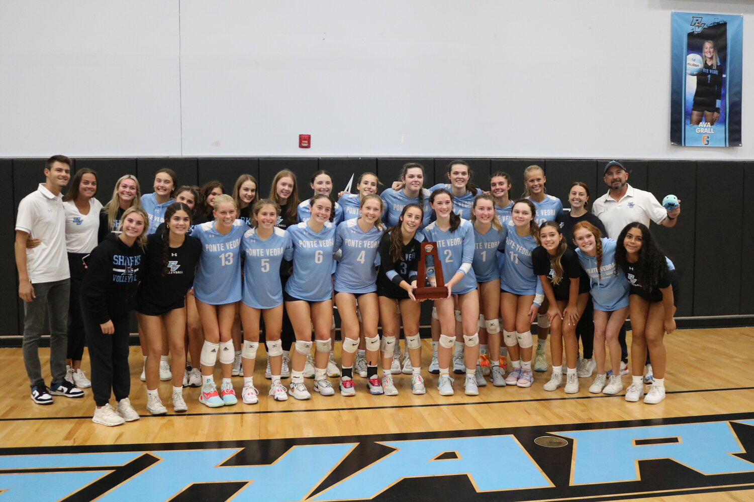 The Ponte Vedra Sharks defeated Fleming Island to win their 13th consecutive district title on Oct. 19.